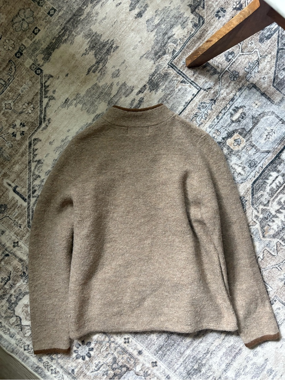 Vintage 90s Bob Timberlake wool embroidered brown sweater made in Japan size L - Picture 8 of 9